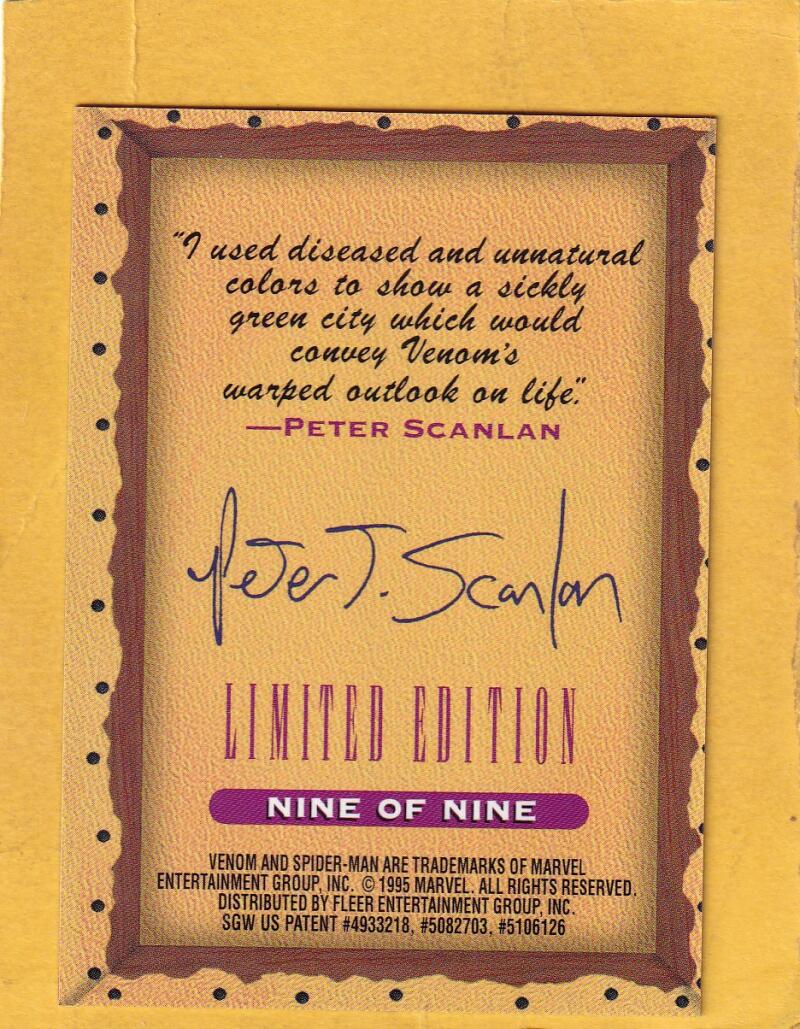 1995 Fleer Ultra Spider-Man Premiere Masterpieces #9 Venom Peter