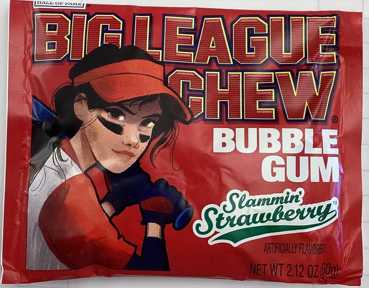 Big League Chew Bubble Gum Strawberry / 2.12 Ounce