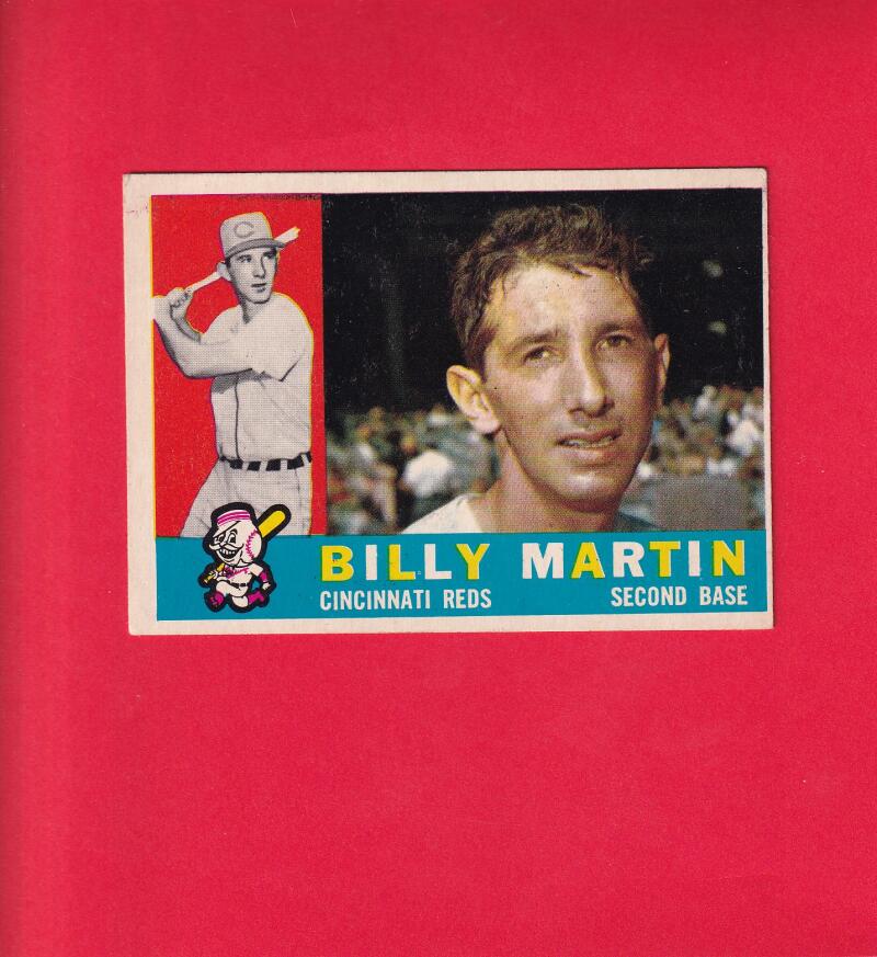 1960 Topps #173 Billy Martin VG/EX Very Good/Excellent Cincinnati Reds #17150 Image 1