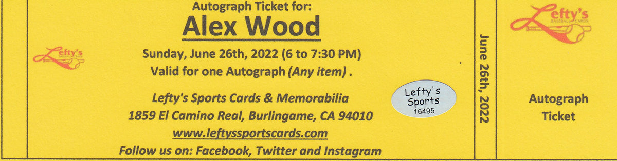 Alex Wood San Francisco Giants Autographed 8x10 Photo (Vertical, Pitch –  Lefty's Sports