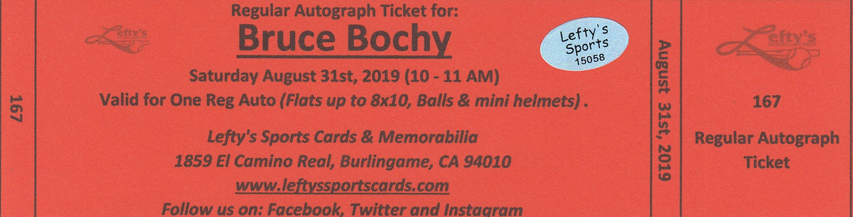 Bruce Bochy San Francisco Giants Autographed 8x10 Photo (Vertical