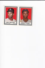 1962 Stamp Panels #32 Bruton/Banks NM Near Mint Tigers Cubs Image 1