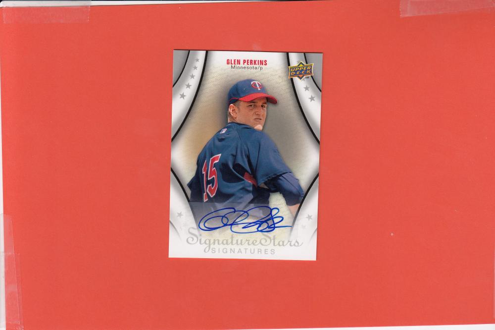 2009 Signature Stars #163 Glen Perkins  Auto Image 1