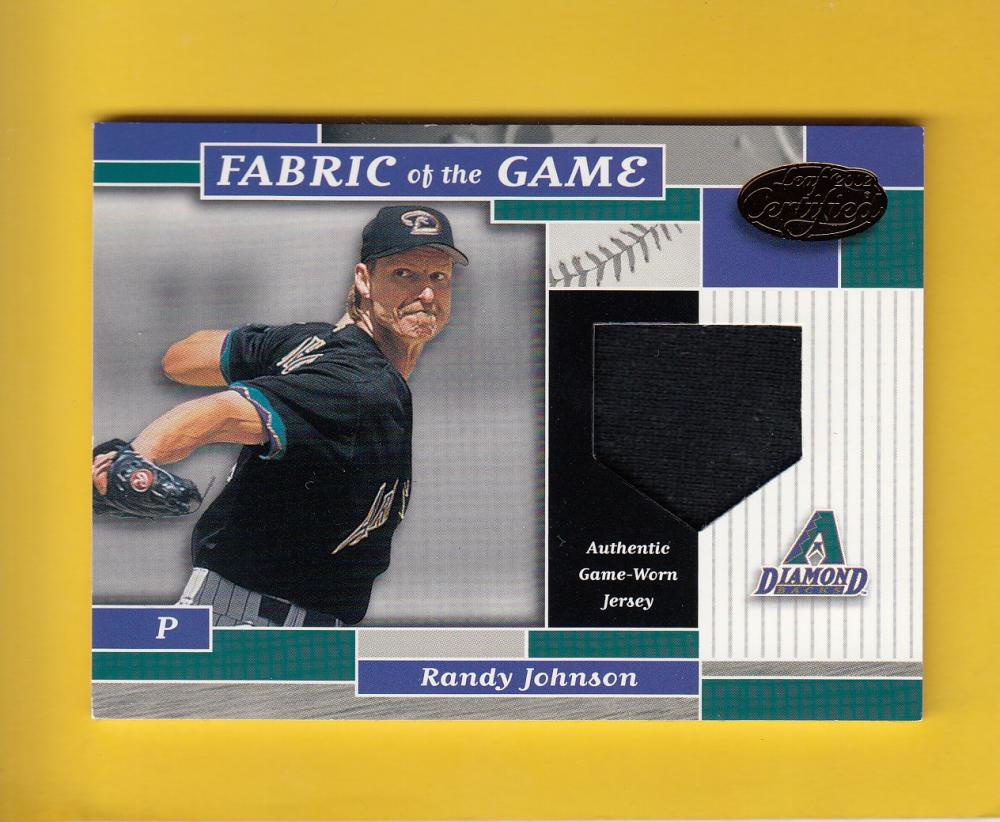 2002 Leaf Certified Fabric of the Game #150BA Randy Johnson NM-MT+ MEM 25/80 Arizona Diamondbacks Image 1