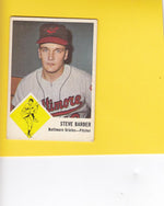 1963 Fleer #1 Steve Barber Baltimore Orioles VG+ Very Good Plus #11482 Image 1