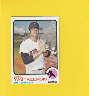 1973 Topps #245 Carl Yastrzemski Boston Red Sox EX+ Excellent+ Lot # 12630 Image 1