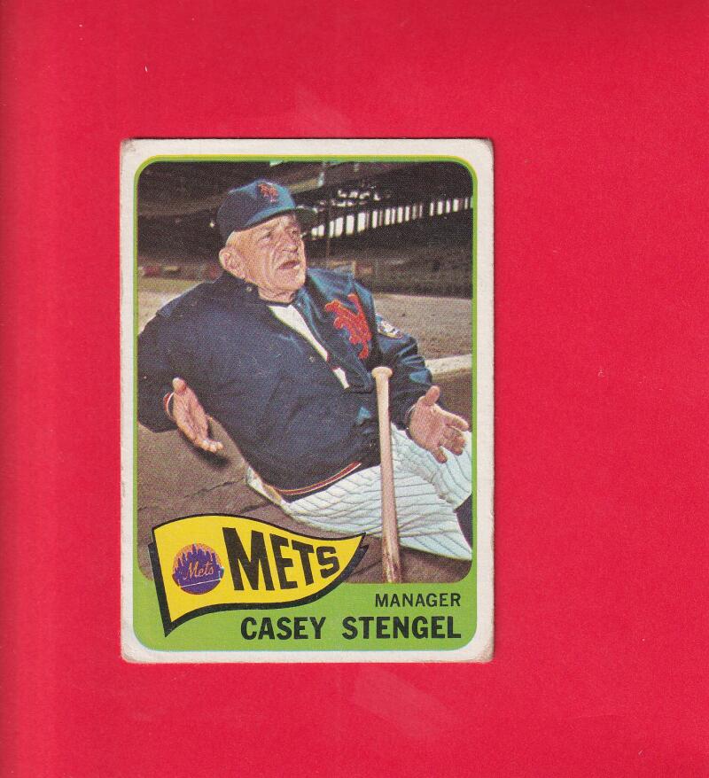 1965 Topps #187 Casey Stengel MG VG Very Good New York Mets #16467 Image 1