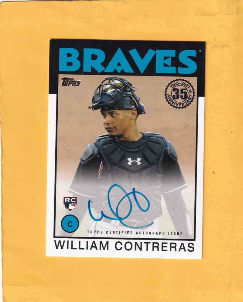 2021 Topps 1986 Topps Baseball Autographs #86A-WIC William Contreras NM-MT Auto Atlanta Braves Image 1