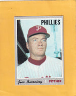 1970 Topps #403 Jim Bunning EX+ Excellent+ Philadelphia Phillies #21582 Image 1