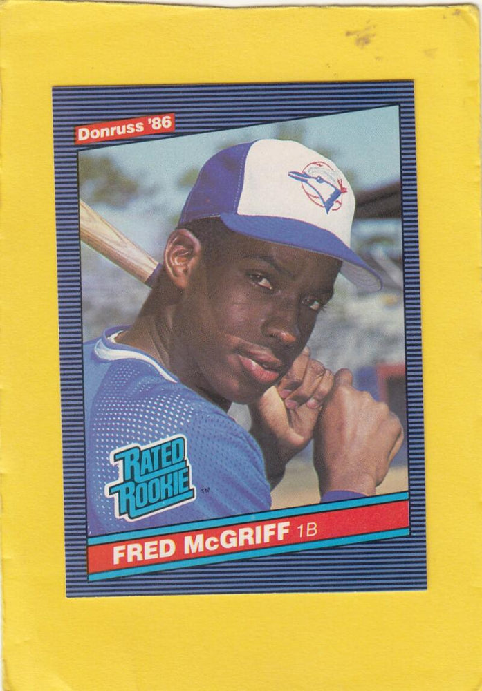 1986 Donruss #28 Fred McGriff NM-MT RC Rookie Toronto Blue Jays #22631 Image 1