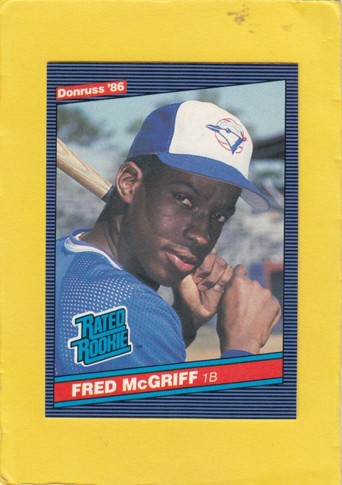 1986 Donruss #28 Fred McGriff NM-MT RC Rookie Toronto Blue Jays #22664 Image 1