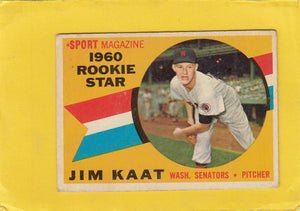 1960 Topps #136 Jim Kaat RC Washington Senators G/VG Good/Very Good #24083 Image 1