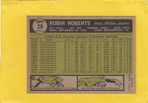 1961 Topps #20 Robin Roberts Philadelphia Phillies EX/NM # 24353 Image 2