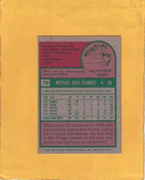 1975 Topps Mini #70 Mike Schmidt VG-EX Philadelphia Phillies #26094 Image 2