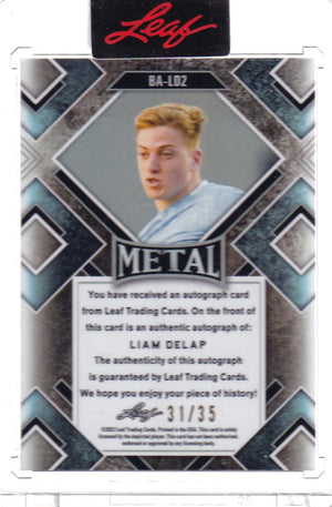 2022 Leaf Metal Silver #BA-LD2 Liam Delop NM-MT+ Auto 31/35  Image 2