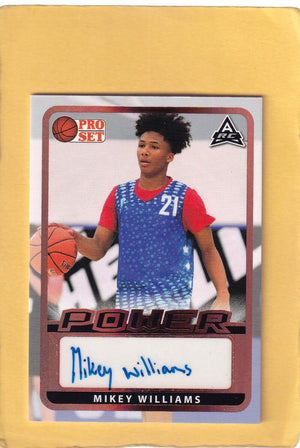 2021-22 Pro Set Power Autographs #BA-MW2 Mikey Williams ARC NM-MT+ Auto Image 1