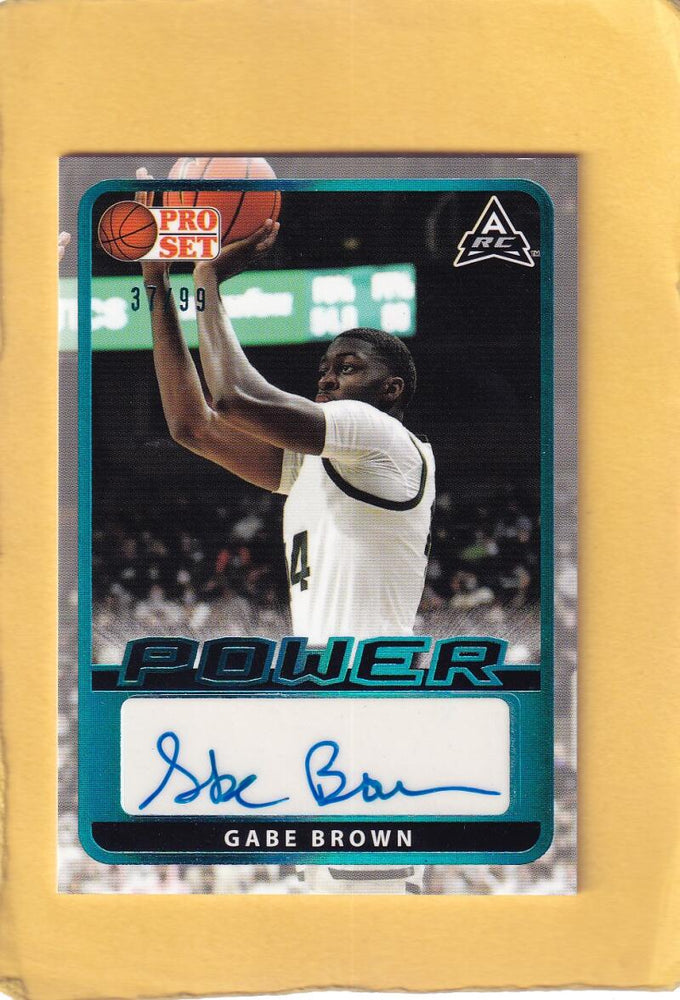 2021-22 Pro Set Power Platinum Autographs #BA-GB1 Gabe Brown ARC NM-MT+ Auto 37/99 Image 1