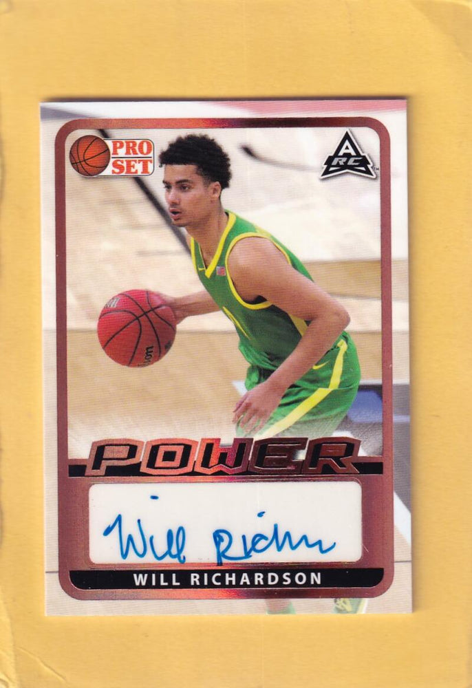 2021-22 Pro Set Power Bronze Autographs #BA-WR1 Will Richardson ARC NM-MT+ Auto Image 1