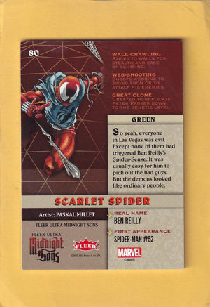 2023 Fleer Ultra Midnight Sons Green #80 Scarlet Spider NM-MT Image 2