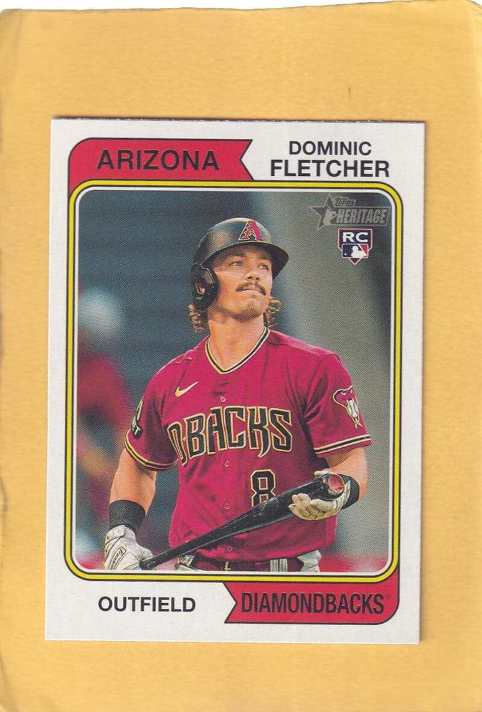 2023 Topps Heritage High Number Player Name Position Swap Variations #556 Dominic Fletcher NM-MT+ RC Image 1