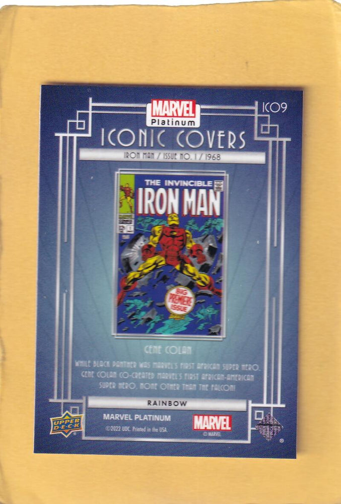 2024 Upper Deck Marvel Platinum Iconic Covers Rainbow #IC09 Iron Man NM-MT+  Image 2