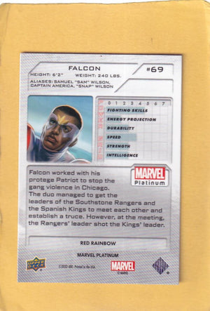 2024 Upper Deck Marvel Platinum Red Rainbow #69 Falcon NM-MT+  Image 2