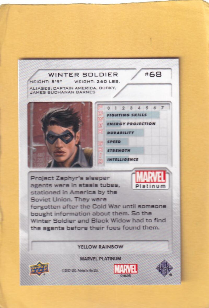 2024 Upper Deck Marvel Platinum Yellow Rainbow #68 Winter Soldier NM-MT+  Image 2