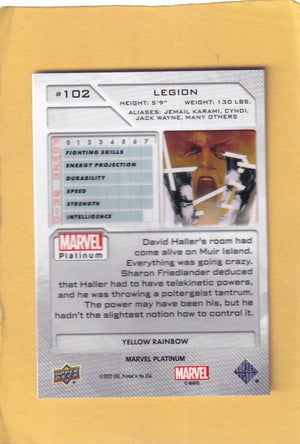 2024 Upper Deck Marvel Platinum Yellow Rainbow #102 Legion NM-MT+  Image 2