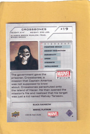 2024 Upper Deck Marvel Platinum Black Rainbow #19 Crossbones NM-MT+  Image 2