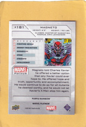 2024 Upper Deck Marvel Platinum Purple Rainbow #181 Magneto NM-MT+  Image 2