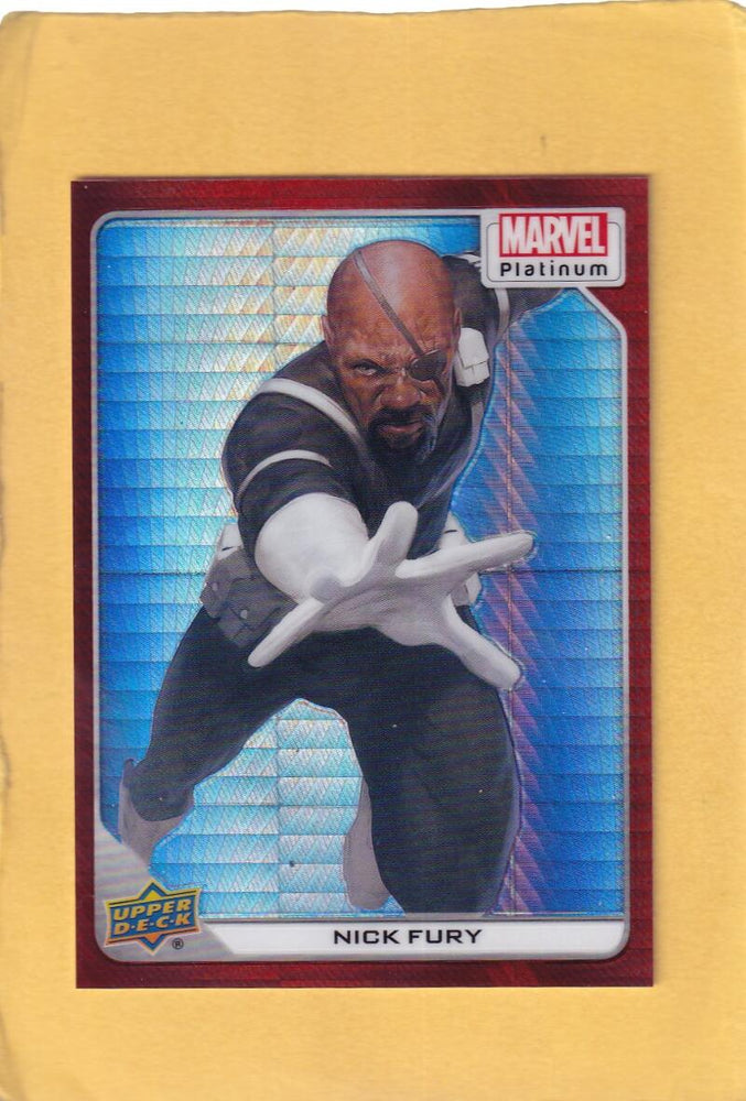 2024 Upper Deck Marvel Platinum Red Prism #20 Nick Fury NM-MT+ 13/199  Image 1