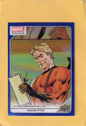 2024 Upper Deck Marvel Platinum Yellow Spotlight #192 Hank Pym NM-MT+ 375/399 +Red & Blue Rainbow Image 5