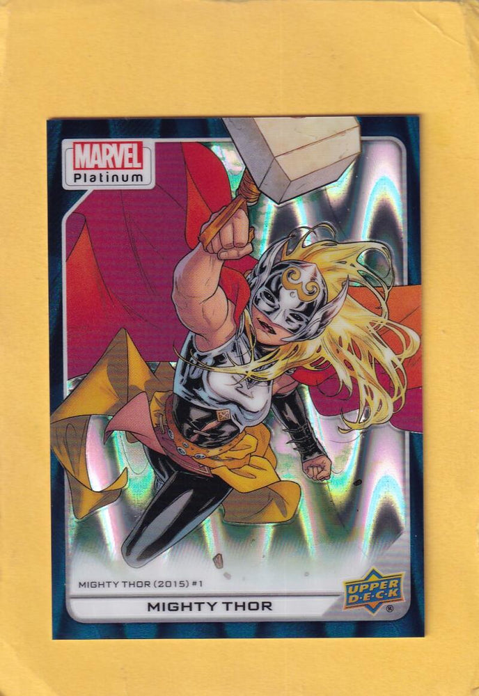 2024 Upper Deck Marvel Platinum Teal Wave #135 Mighty Thor NM-MT+ 84/799  Image 1