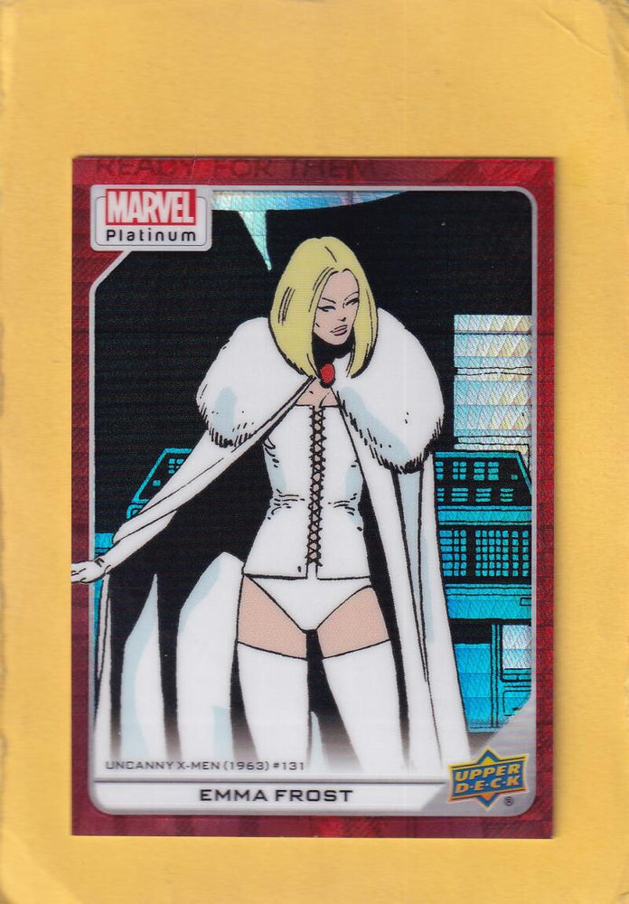 2024 Upper Deck Marvel Platinum Red Prism #117 Emma Frost NM-MT+ 172/199  Image 1