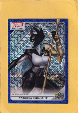 2024 Upper Deck Marvel Platinum Blue Traxx #151 Proxima Midnight NM-MT+ 84/499  Image 1