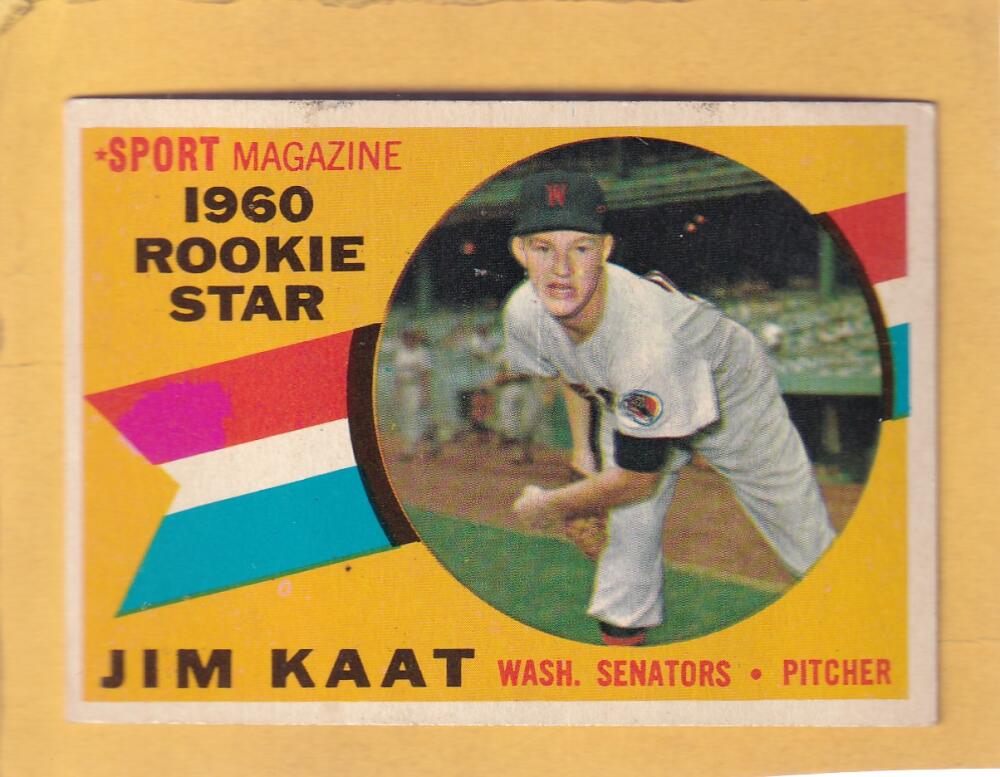 1960 Topps #136 Jim Kaat RC VG+ Very Good Plus Washington Senators #29382 Image 1