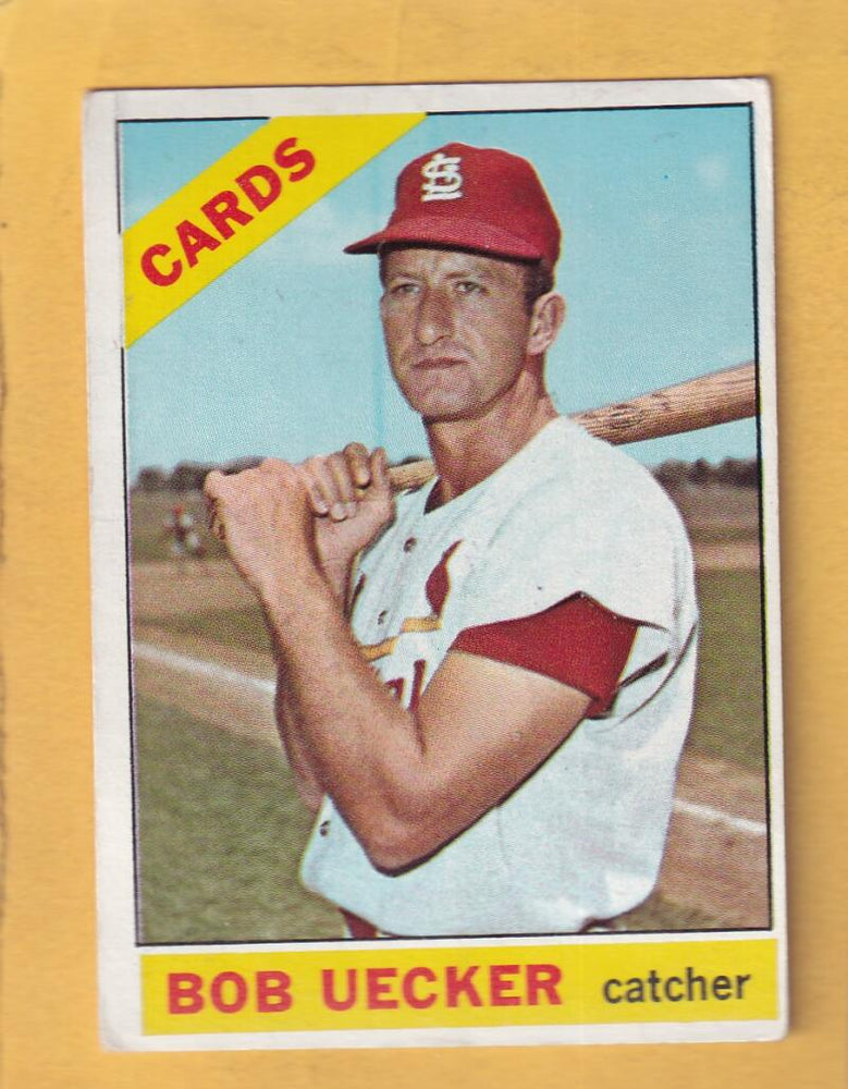 1966 Topps #91a Bob Uecker VG+ Very Good Plus St. Louis Cardinals #29831 Image 1
