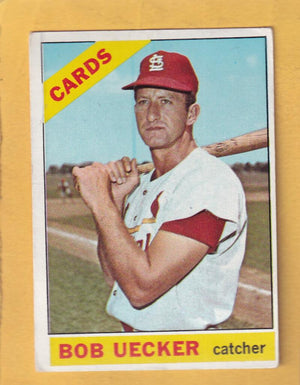 1966 Topps #91a Bob Uecker VG+ Very Good Plus St. Louis Cardinals #29831 Image 1