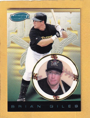 1999 Pacific Invincible Platinum Blue #114 Brian Giles NM-MT 21/67 Pittsburgh Pirates Image 1