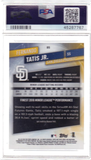 2019 Topps Finest #85 Fernando Tatis Jr. PSA 10 GEM MINT RC Rookie San Diego Padres Image 2