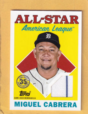 2023 Topps 1988 All-Star Baseball Relics #88ASR-MC Miguel Cabrera NM-MT+ MEM Detroit Tigers Image 1