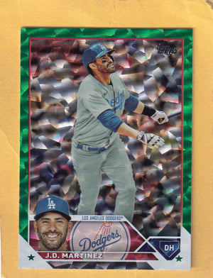 2023 Topps Green Foil #544 J.D. Martinez NM-MT+ 206/499 Los Angeles Dodgers Image 1