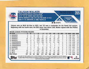 2023 Topps Gold #355 Taijuan Walker NM-MT+ 658/2023 Philadelphia Phillies Image 2