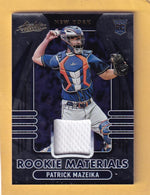 2022 Panini Absolute Rookie Materials #6 Patrick Mazeika NM-MT+ MEM 177/299 New York Mets Image 1