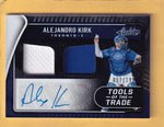 2022 Panini Absolute Tools of the Trade Dual Swatches Signatures #32 Alejandro Kirk NM-MT+ MEM Auto 57/199 Toronto Blue Jays Image 1