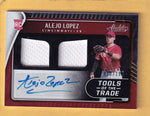 2022 Panini Absolute Tools of the Trade Dual Swatches Signatures #22 Alejo Lopez NM-MT+ MEM Auto 13/199 Cincinnati Reds Image 1