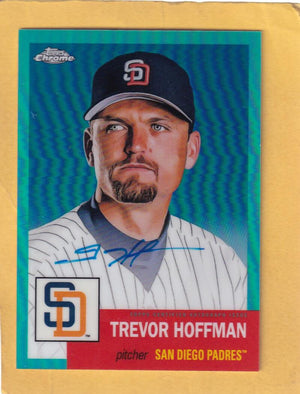 2022 Topps Chrome Platinum Anniversary Autograph Refractor Aqua #CPA-TH Trevor Hoffman NM-MT+ Auto 92/150 San Diego Padres Image 1