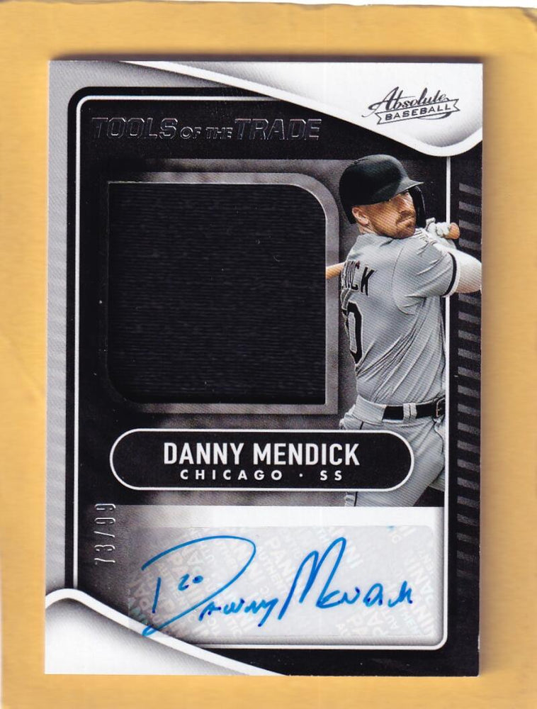 2022 Panini Absolute Tools of the Trade Jumbo Signatures Retail #6 Danny Mendick NM-MT MEM Auto 73/99 Chicago White Sox Image 1