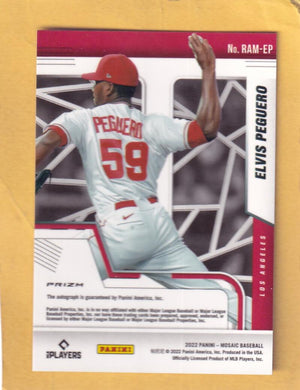 2022 Panini Mosaic Rookie Autographs Choice Fusion #67 Elvis Peguero NM-MT+ Auto Los Angeles Angels Image 2