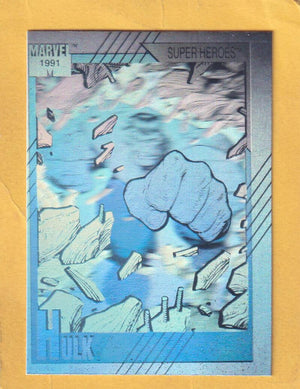 1991 Impel Marvel Universe Holograms #H-2 Hulk NM-MT+ Image 1